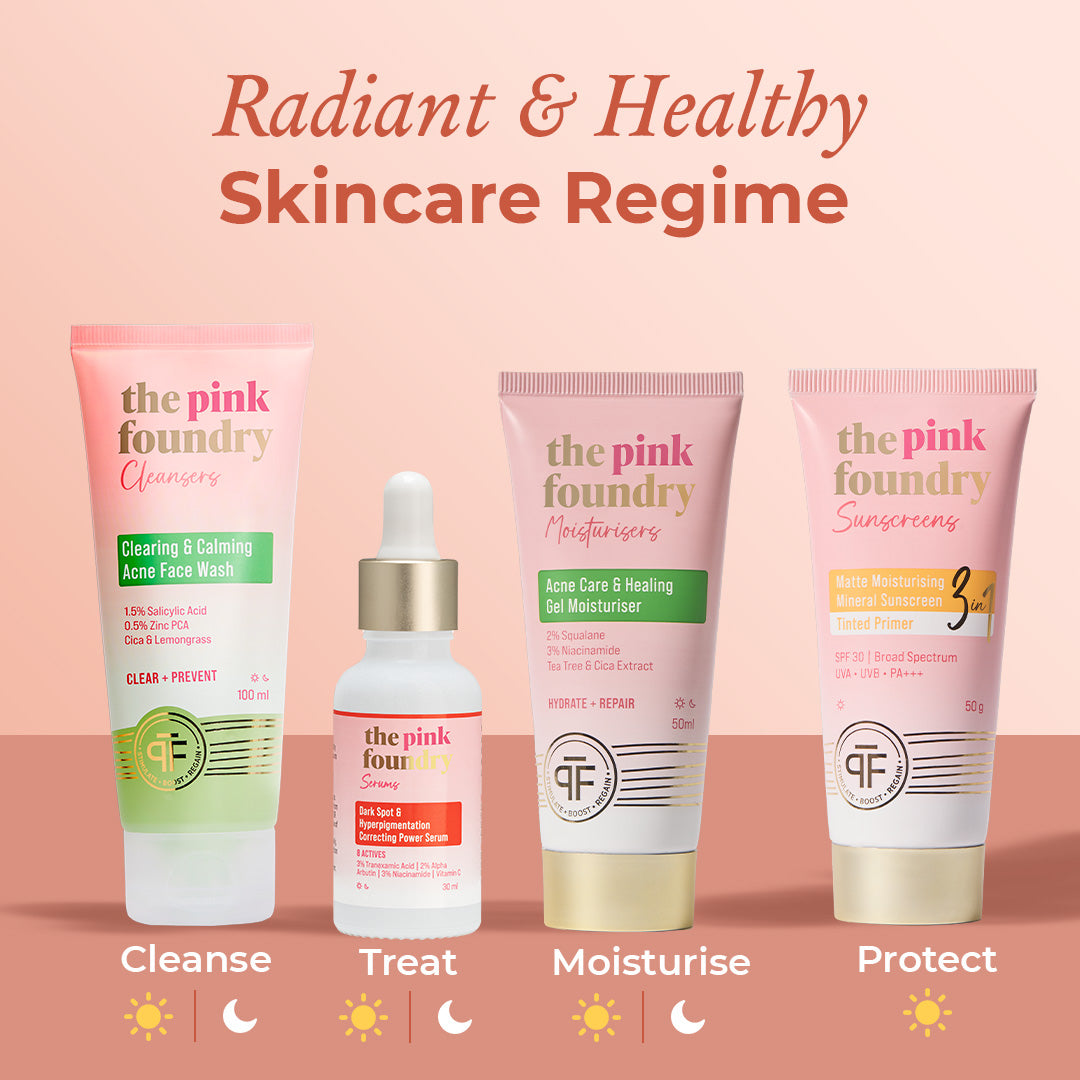 Radiant and healthy skincare regime by The Pink Foundry